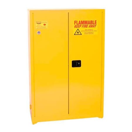 Justrite Eagle Paint/Ink Safety Cabinet with Self Close - 60 Gallon Yellow YPI4510X